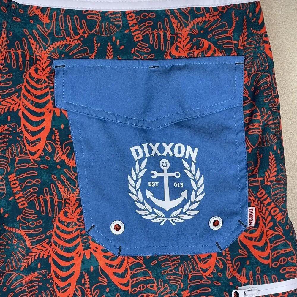 Dixxon Short Mens 30 Multicolor Graphic Print‎ Drawstring Unlined Board Shorts